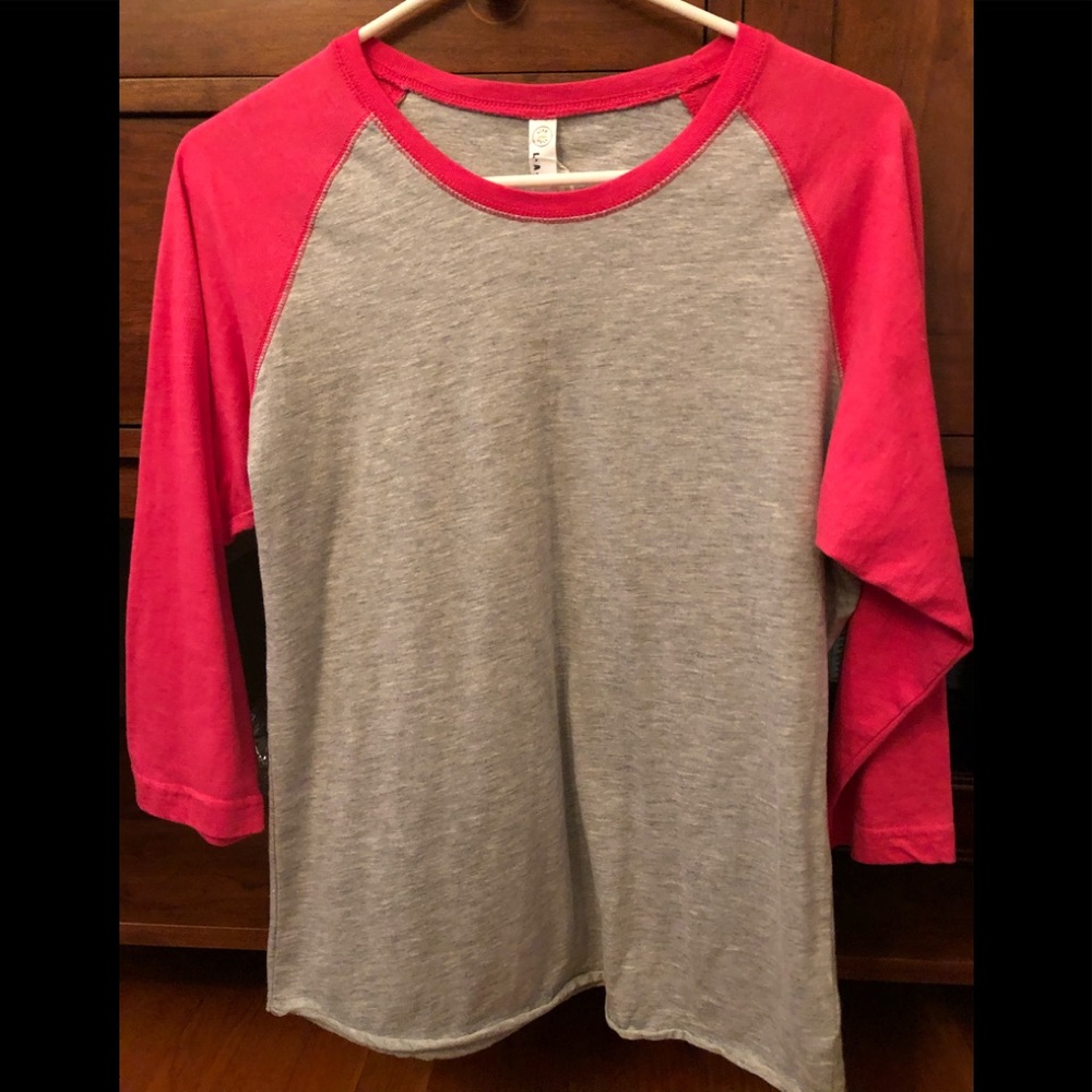 Pink and Grey Baseball Shirt